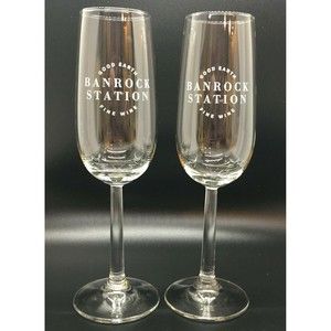 Banrock Station Wine Glasses Good Earth Fine Wine Australia 8"  Set of Two